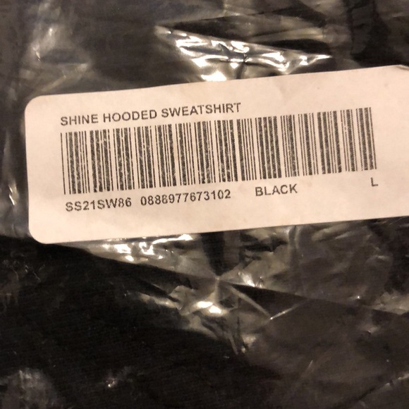 SOLD. SHINE Hooded Sweatshirt by Supreme Black Size Large NWT - Picture 3 of 14